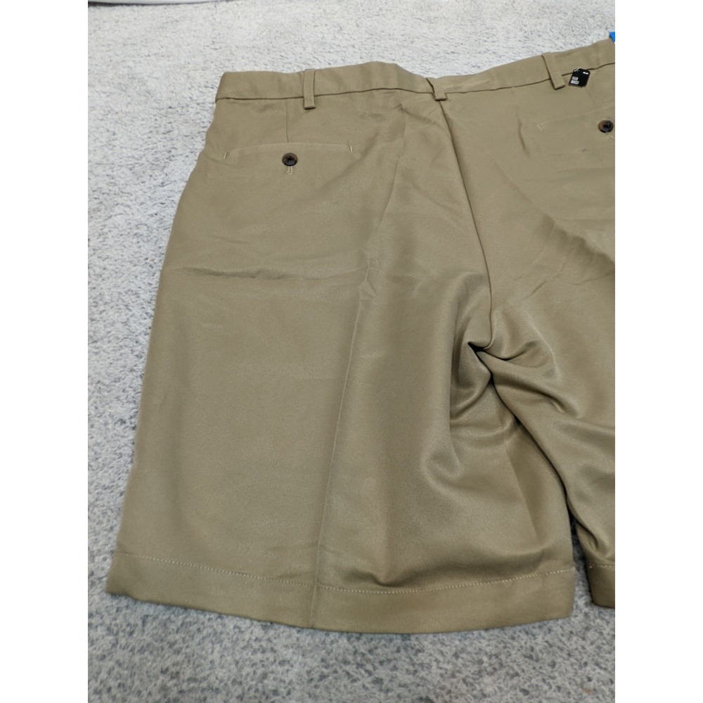 Haggar Cool 18 Gab Golf Shorts Dress Khaki Beige‎ Flat Front Mens 40 Preppy NWT - Picture 11 of 13